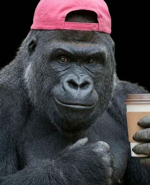 Gorilla mascot holding coffee – Nano Banana pricing
