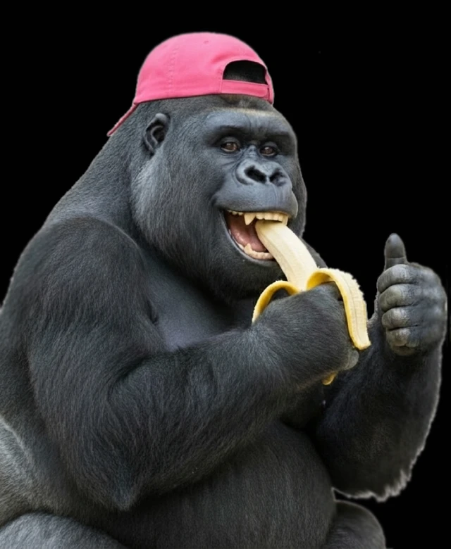 Gorilla mascot pointing – Nano Banana hero image